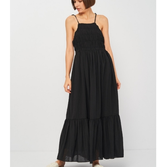 Zara Textured Halter Maxi Dress - Picture 3 of 9